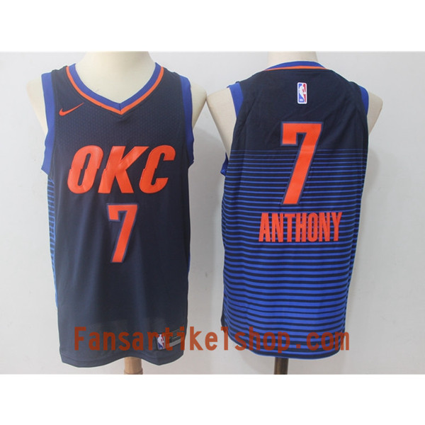 NBA Oklahoma City Thunder Trikot Carmelo Anthony 7 Nike 2017-18 Dunkelblau Swingman - Herren NBA Oklahoma City Thunder Trikot Carmelo Anthony 7 Nike 2017-18 Dunkelblau Swingman - Herren